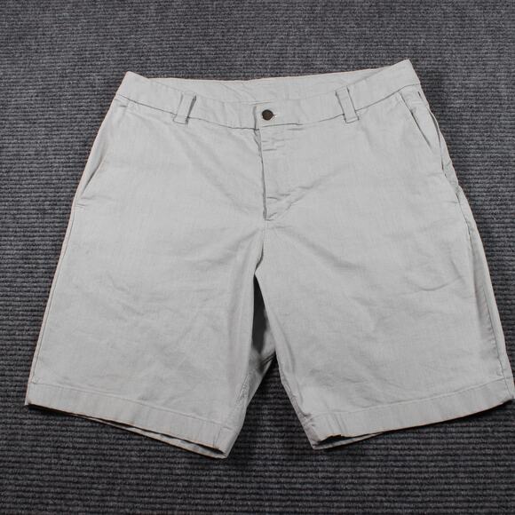 Lululemon Chino Shorts Mens 34 Light Gray Commission/ABC 9" Inseam - Picture 1 of 6